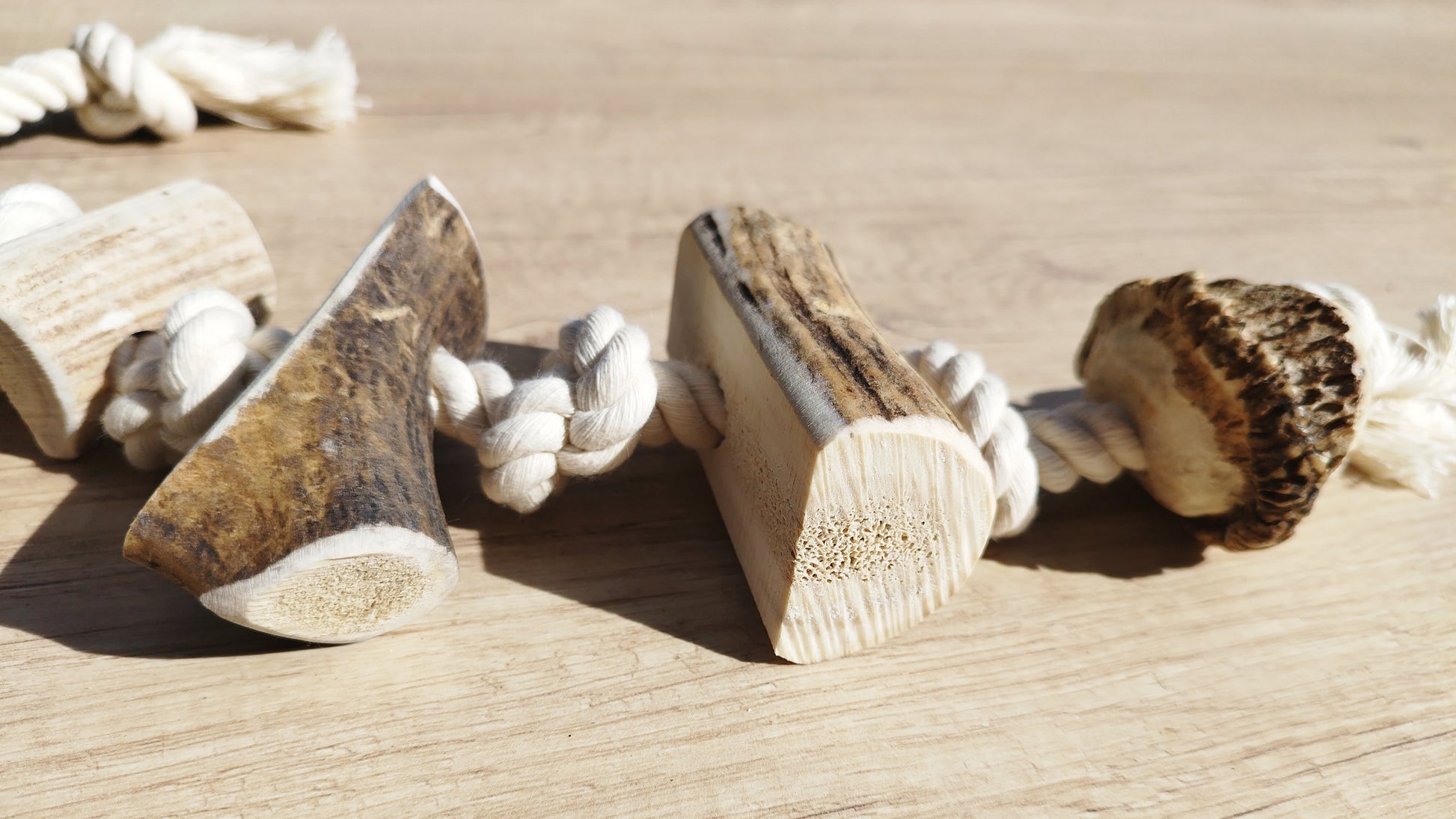 Corde pour chien avec bois de cerf L - L endroit par Fée