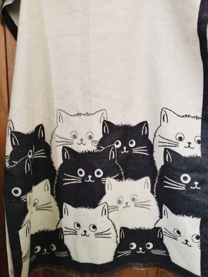 Écharpe en velours chats