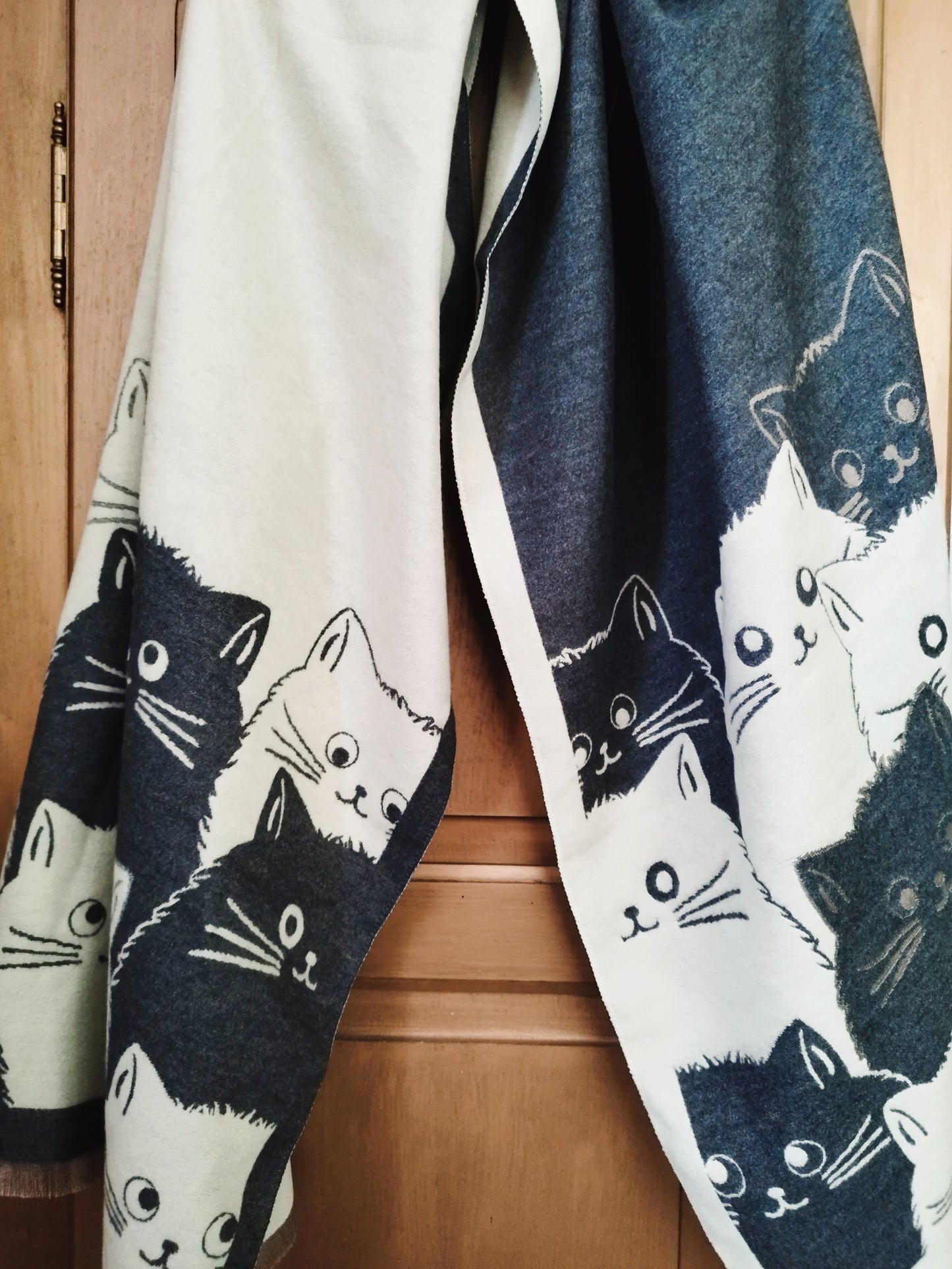 Écharpe en velours chats