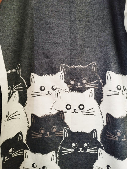 Écharpe en velours chats